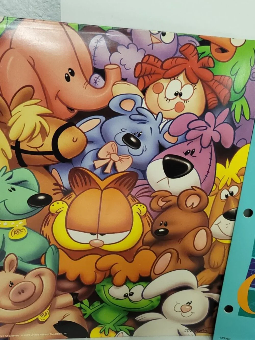 Lot of 6 Vintage Garfield Jim Davis School Folder Mead Paws Bad to the Bone Duh